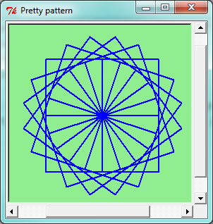 a pretty pattern in blue on green background